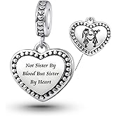 Chili Jewelry Heart Always My Sister Forever My Friend Charm Compatible with Pandora Charms Bracelets