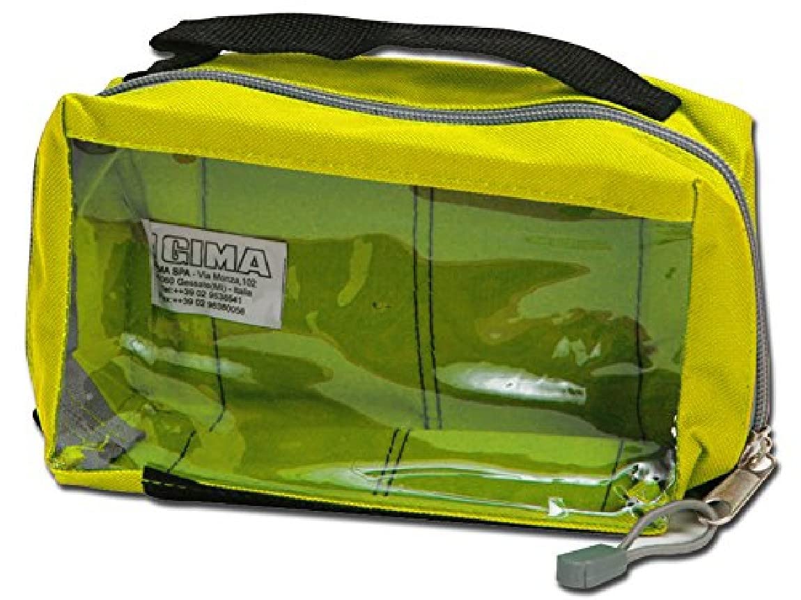 GIMA 1475 E1 Squared Pouch with Window and Handle, Yellow