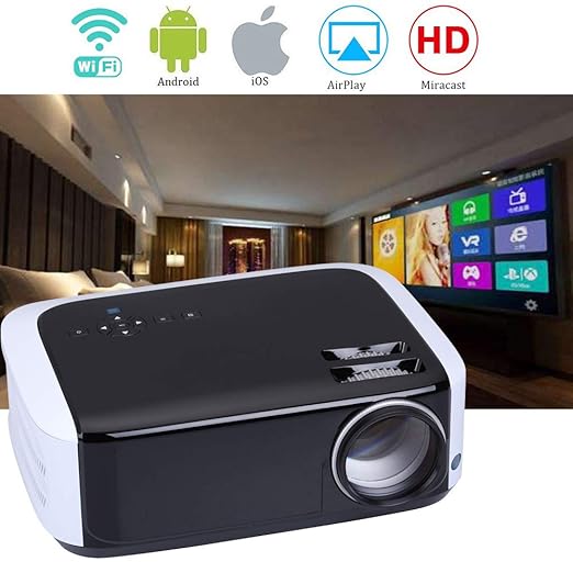 Proyector De 1080P LED, WiFi Bluetooth 3500 Lúmenes HD LCD ...