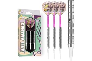 Gentry Live Fairy Tale GL-05 Series 90% Tungsten Soft Tip Darts | 2 Weight Options (18g 6.1×50mm / 20g 6.3×50mm) | 3-Piece Co