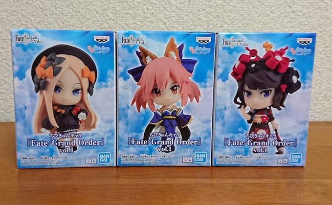 Amazon ちびきゅんキャラ フェイト Fate Grand Order Vol 1 フォーリナー アビゲイル ウィリアムズ 葛飾北斎 キャスター 玉藻の前 全3種セット フィギュア ドール 通販