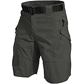 whox Mens Hiking Cargo Shorts Casual Tactical Waterproof Shorts for Work Golf Fishing with 6 Pockets(No Belt)