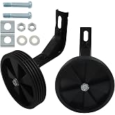 Rierdge Training Wheels for 12 Inch Bike, Black | Kids Bicycle Auxiliary Wheels, Anti-Slip Silent Learning Wheels, Easy Installation Hardware