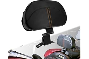HCmotorku Adjustable Driver Backrest Pad with Tool Bag Fit for Harley Touring Road King FLHR Street Glide FLHX Electra Glide 