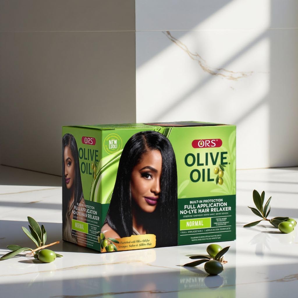 ORS Olive Oil Built-In Protection Full Application No-Lye Hair Relaxer Normal Strength (Pack of 1)