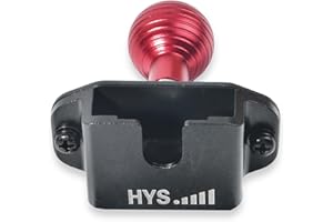 HYS Handheld Radio/Mic Hanger with Belt Clip/Round Knob Holder with 1" (25mm) Ball Head Adapter Compatible with RAM mounts B 