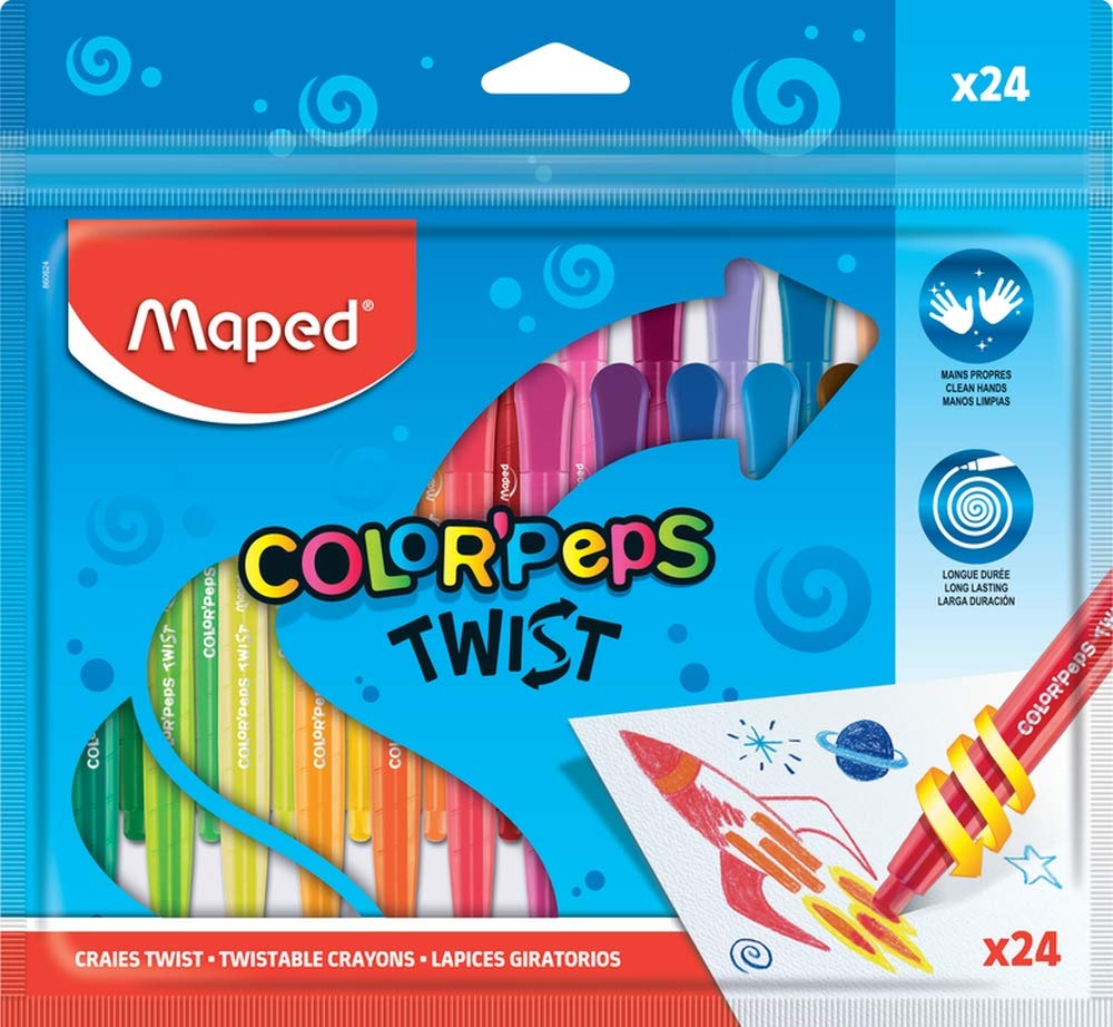 Maped Color'Peps Twist Colouring Crayons (Pack of 24)