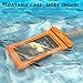Cambond Floating Waterproof Phone Pouch, 3 Pack Waterproof Phone Case, Transparent PVC Water Proof Cell Phone Pouch Dry Bag with Lanyard for iPhone Xs Max XR X 8 7 6 Plus (White+White+Orange)