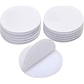 BRAVESHINE Adhesive Stickers - Removable Heavy-Weight Hook and Loop Tape | 12 Pack Round Stick Wall Tape - 2 Inch Double Sided Mounting Tape for Home Office Crafts, Decor, Rugs, Carpet, Anti-Slip Use