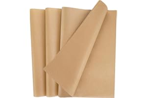 Koogel 120 Sheets Brown Tissue Paper Bulk, 14 x 20 Inch Gift Wrapping Kraft Paper for DIY Crafts Holiday Decor Birthday Party Supplies Rustic Art Project