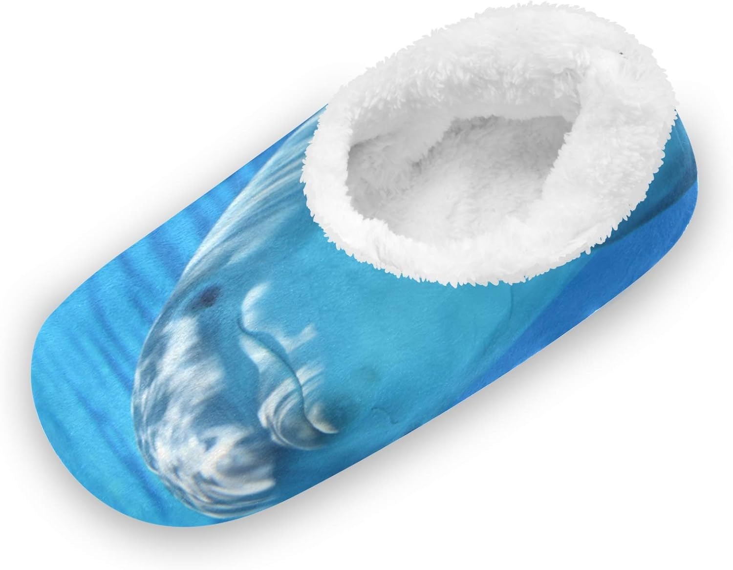 Dolphin Under Water Women House Slippers Soft Winter Warm