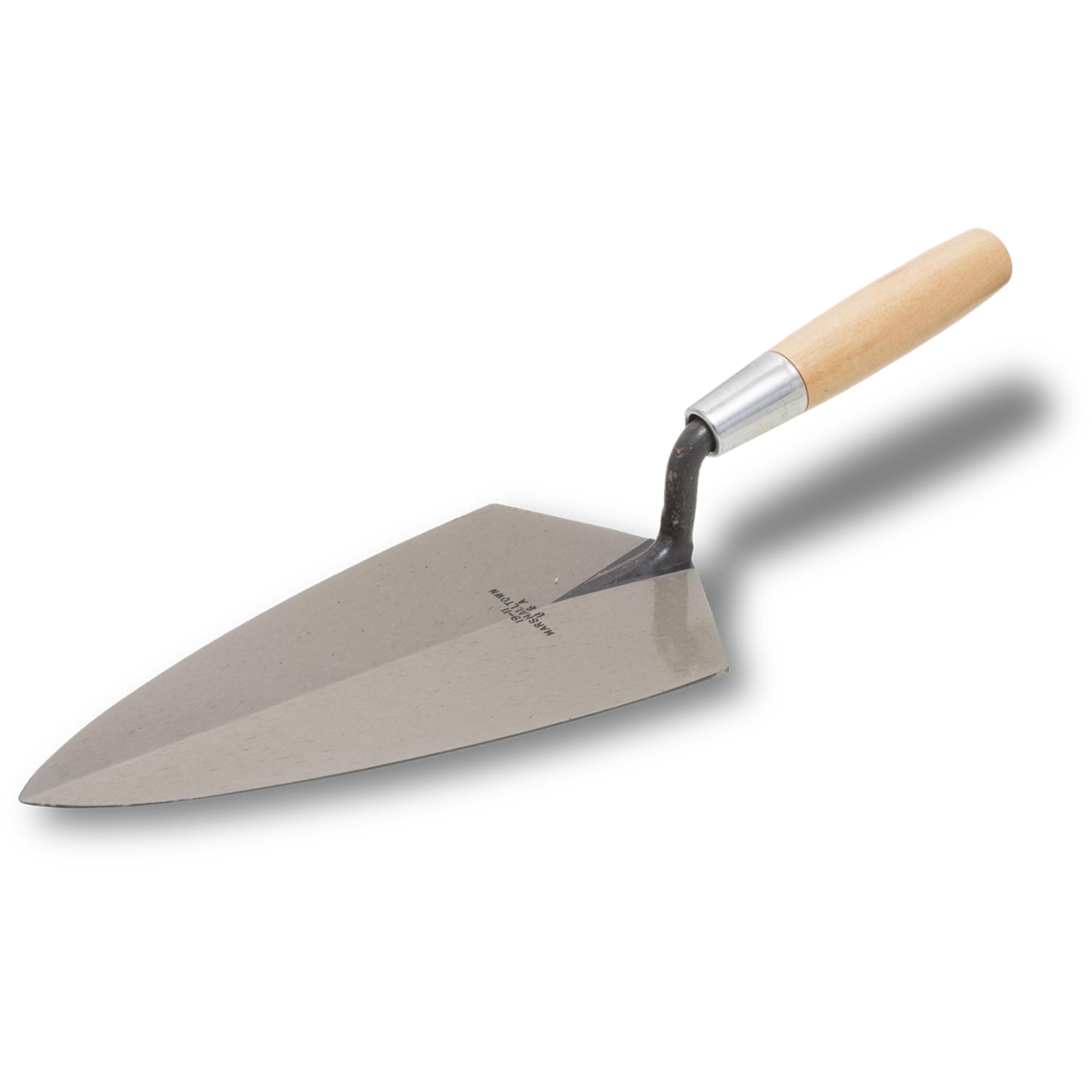 Marshalltown 1912 12-inch Philadelphia Brick Trowel - Wooden Handle