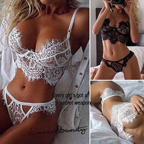 Sufang 2017 Lover Beauty Sexy Bra and Panty Sets Sexy Lingerie Women Lace Bra Set Push Up Woman Underwear Set Multi-Color Color(Black)-Size(M)
