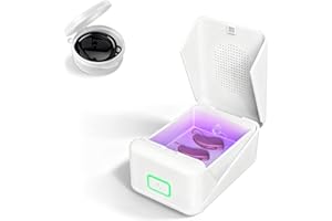 ARPTUR Hearing Aid Dryer & Dehumidifier - Electric Cleaning Accessory, Dual Mode Drying - Removes Sweat & Moisture for Hearing Aids, Ear Amplifiers, Earbuds - Portable Compact Design (White + Black Clip)