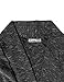 H2H Mens Shawl Collar Cardigan without Buttons CHARCOAL US S/Asia M (KMOCAL099)