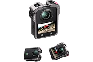 llano Aluminum Camera Cage for DJI Osmo 360 – CNC Precision Fit Protective Frame, 45g Lightweight Metal Case Compatible with DJI Mic, Cold Shoe & 1/4"-20 Mounts, Horizontal & Vertical Shooting Support