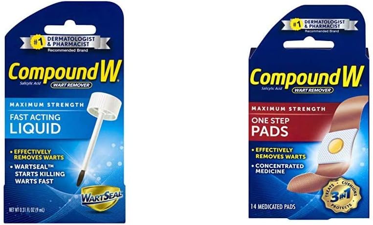 Compound W Fast Acting Liquid | Salicylic Acid Wart Remover | 0.31 Fl Oz: Health & Personal Care
