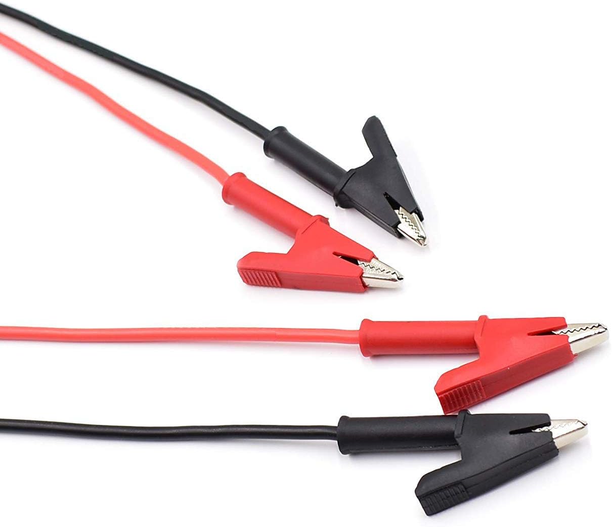 24 Stück Krokodilklemmen 51mm - Vernickelte Prüfklemmen Silber