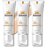 YFKEJI Tinted Sunscreen For FaceSPF 50,Universal Protector Solar 50 Face Sunscreen Moisturizer, No White Cast, No Sticky,Suitable for all Skin Types and UV Protection, Travel Size Sunscreen (3pcs)