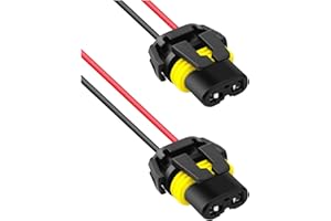 2PCS Headlight Wiring Harness Connector,HB4/9005/9006 Headlight Harness Female Connector with Seal,18AWG Wiring 12V/24V Head 