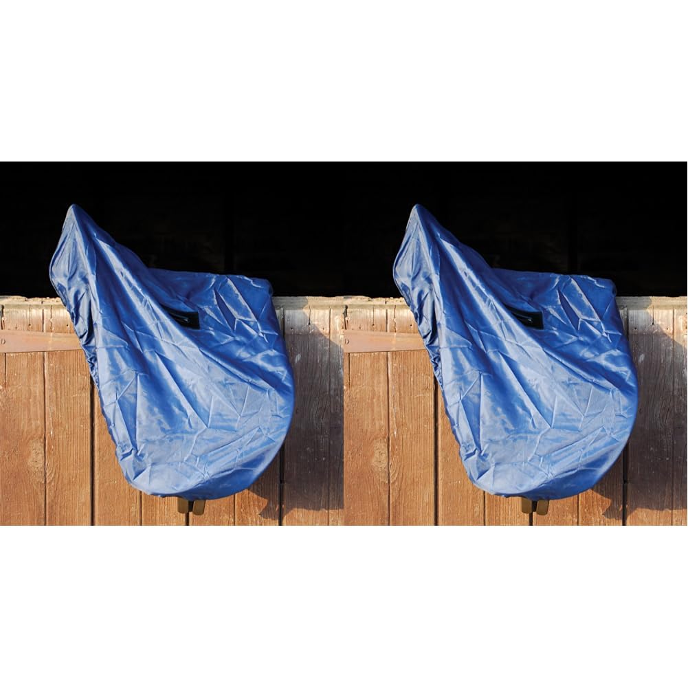 Rhinegold Waterproof Ride On Saddle Cover - Navy (Pack of 2)