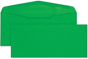 Quality Park Colored Envelope, Traditional, No.10, Green, 25 Per Pack (11135)