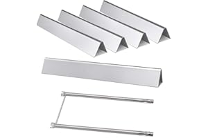 Hongso 7507 Replacement kit 2271411 Stainless Steel Burners and 7535 Flavorizer Bars for Weber Spirit 200 Series (with Side Mounted Control) Spirit E & S 210 220, Spirit 500 Genesis Silver A Gas Grill