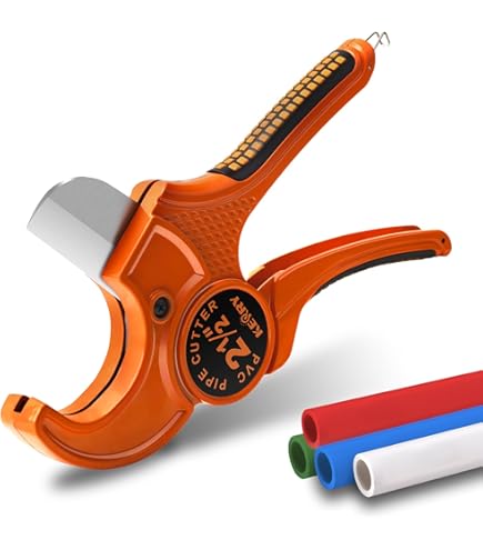 Coupe-tuyau PVC PINOZE – Outil à Cliquet 3 Vitesses Jusqu'à Ø63 Mm, Lame SK5 Téflon Pour PVC, PPR, PE, PEX