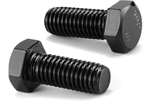 3/8-16 x 1-1/4" Hex Head Screw Bolt, 20Pcs 18-8 (304) Stainless Steel, Fully Threaded,Black Oxide by SG TZH