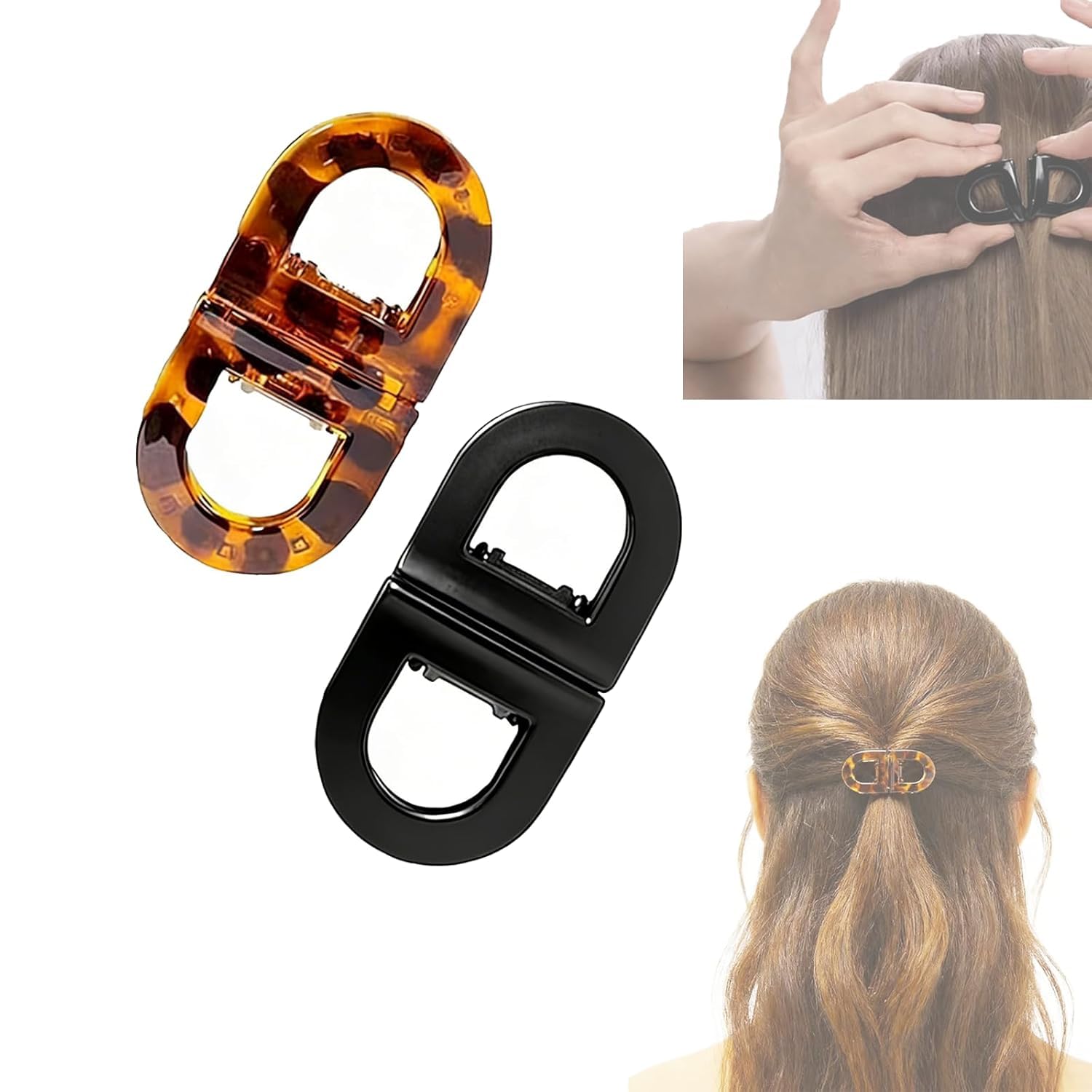 Photo 1 of 2PCS Magnetic Hair Clips – Strong Hold No-Slip Magnetic Hair Styling Clips for Women, Seamless 2-in-1 Design for Easy Everyday Hairstyles, Clip No Crease, Suitable For All Hair Types