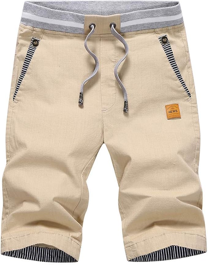 mens shorts with elastic waist and drawstring