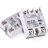HiLetgo 2pcs SSR-25DA 25A 250V Solid State Relay Module
