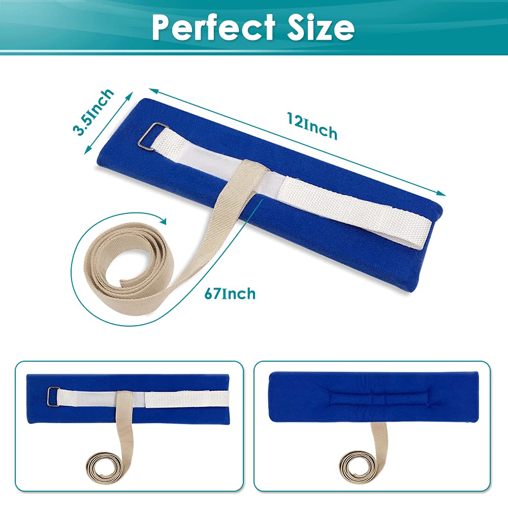 NEPPT Bed Restraints for Elderly Dementia Patients Ankle and Wrist Restraints Limb Holders Hospital Bed Rails for Elderly Adults Safety Medical Bed Restraints Straps for Seniors Soft Padded (4 PCS)