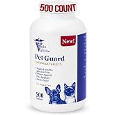 All-Natural Flea &amp; Tick Support for Dogs and Cats - Chewable Tablets with Garlic Flavor - Helps Support Healthy Skin and Coat with Antioxidant Benefits - 500 Count