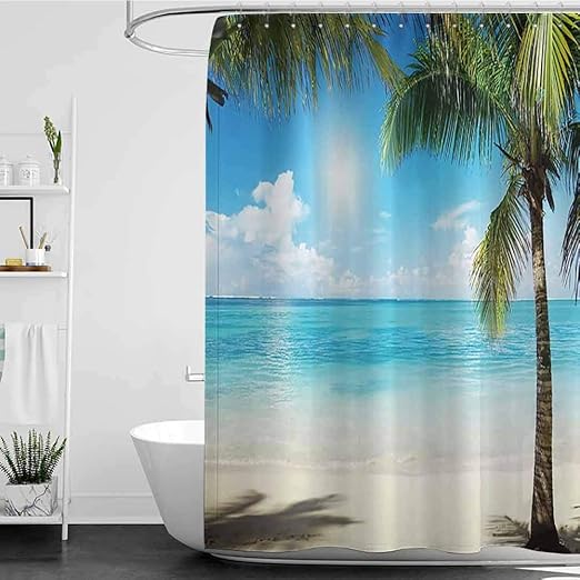 Amazon Com Shower Curtains With Trees On Them Beach Tropical