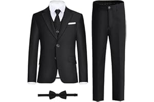 Marvelous World Boys' Plus Size Husky Stretch Suit Set, Youth Suit Size 8-20, Adjustable Waist