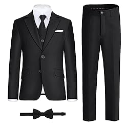 Marvelous World Boys Suits Set Slim Fit Black Size