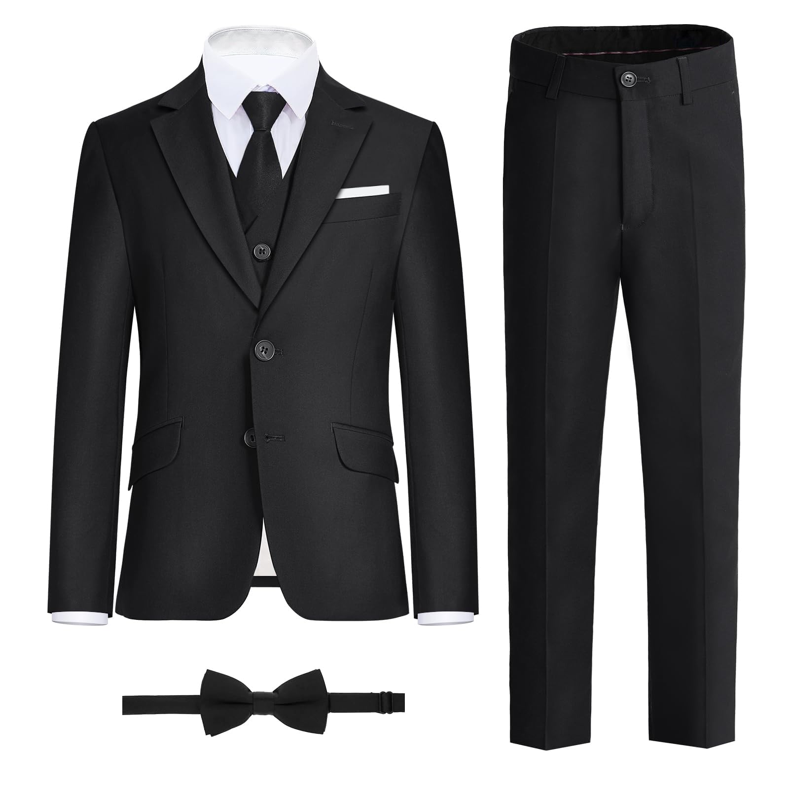 Marvelous World Boys Suits Set Slim Fit Black Size