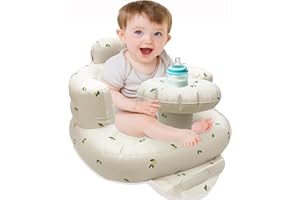 ASAMOOM Baby Inflatable Seat with Tray & Air Pump - Summer Infant Support Seat for 3-36 Months, Floor Seater - Shower Chair