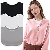 3 Pcs Cleavage Cover up for Low Neckline,Fake Collars for Women Modesty Panel Inserts for Low Cut Dresses Collar