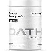Oath Nutrition Ultra Micronized Creatine Monohydrate Powder, Unflavored, Gluten Free, Non GMO, Creatine Powder for Women and Men, 5,000g per Serving, 50 Servings
