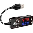 DROK USB Tester, USB-A 2.0 Digital Multimeter Dual USB Output Ports PD QC 3.0 Color LED Display, 7 Modes Capacity Voltage Current Power Voltmeter Ammeter for Laptop Power Bank Solar Panel