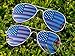 Goson American Flag Mirror Aviator Novelty Decorative Sunglasses (2 Black Combo in Blue Gift Box)