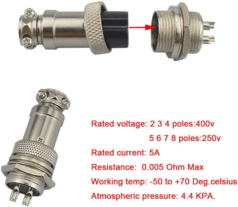 QitinDasen 6Pcs Premium 4 Pin GX16 Aviation Connector - Image 4