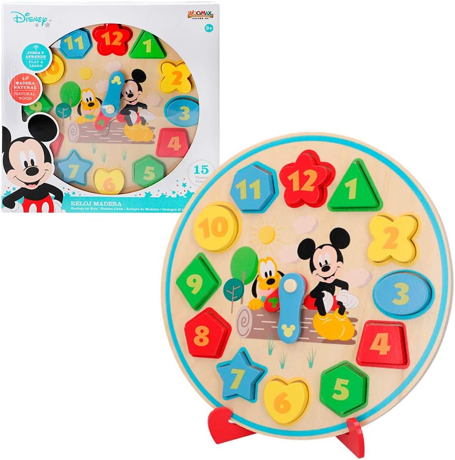Disney 48704 Mickey & Friends Wooden Watch for Kids No Colour, Small