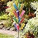 BrylaneHome Outdoor Decor Classic Glass Bottle Tree | Metal - 63 Inch Tall | Colorful Garden Decorative Bottle Holder - Multi