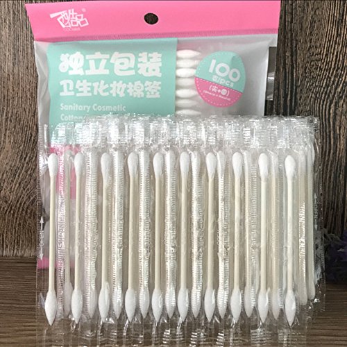 Individual Packaging Makeup Cotton Swabs 100pcs Double Tipped Versatile Cotton Tipped Applicators for Festival Gift - Thumbnail 5