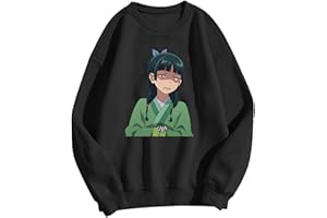 Unisex Adult Apothecary Diaries Cosplay Costume Maomao Black Sweatshirt Halloween Round Neck Pullover Sweater
