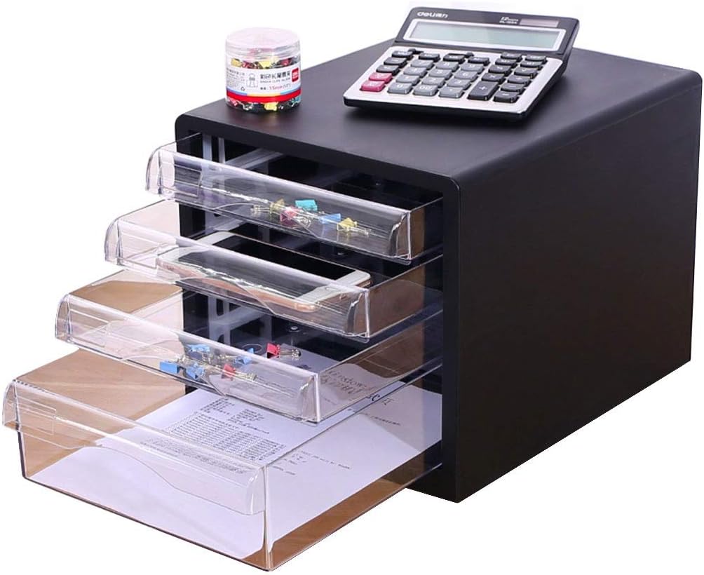 Li Archivador, Caja Transparente de Cuatro Capas de Archivos