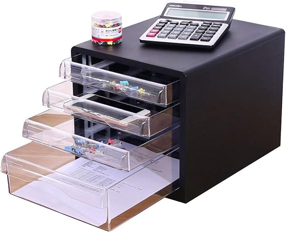 Li Archivador, Caja Transparente de Cuatro Capas de Archivos